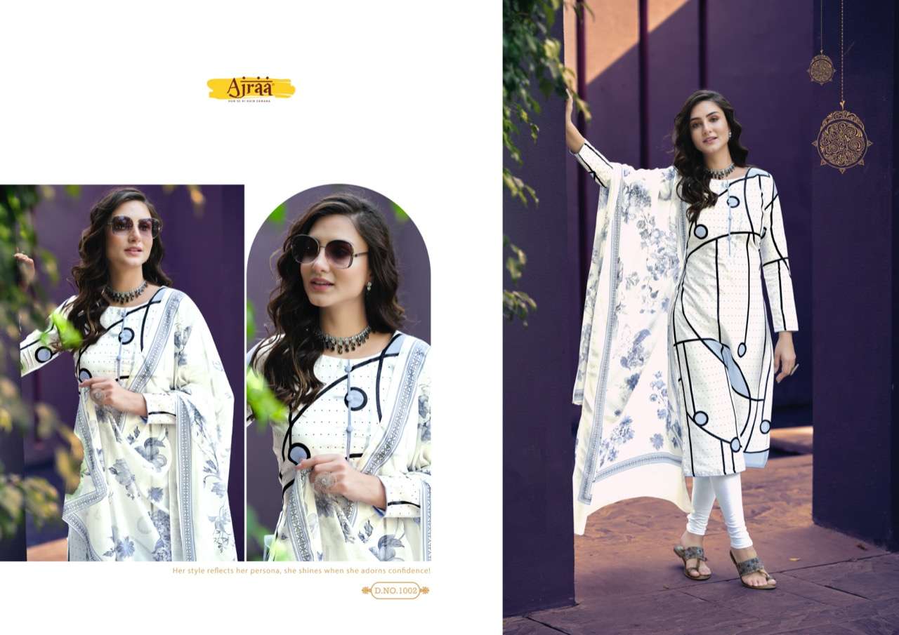 ajraa vogue 1001-1007 series sumer wear salwar kameez collection wholesale price 