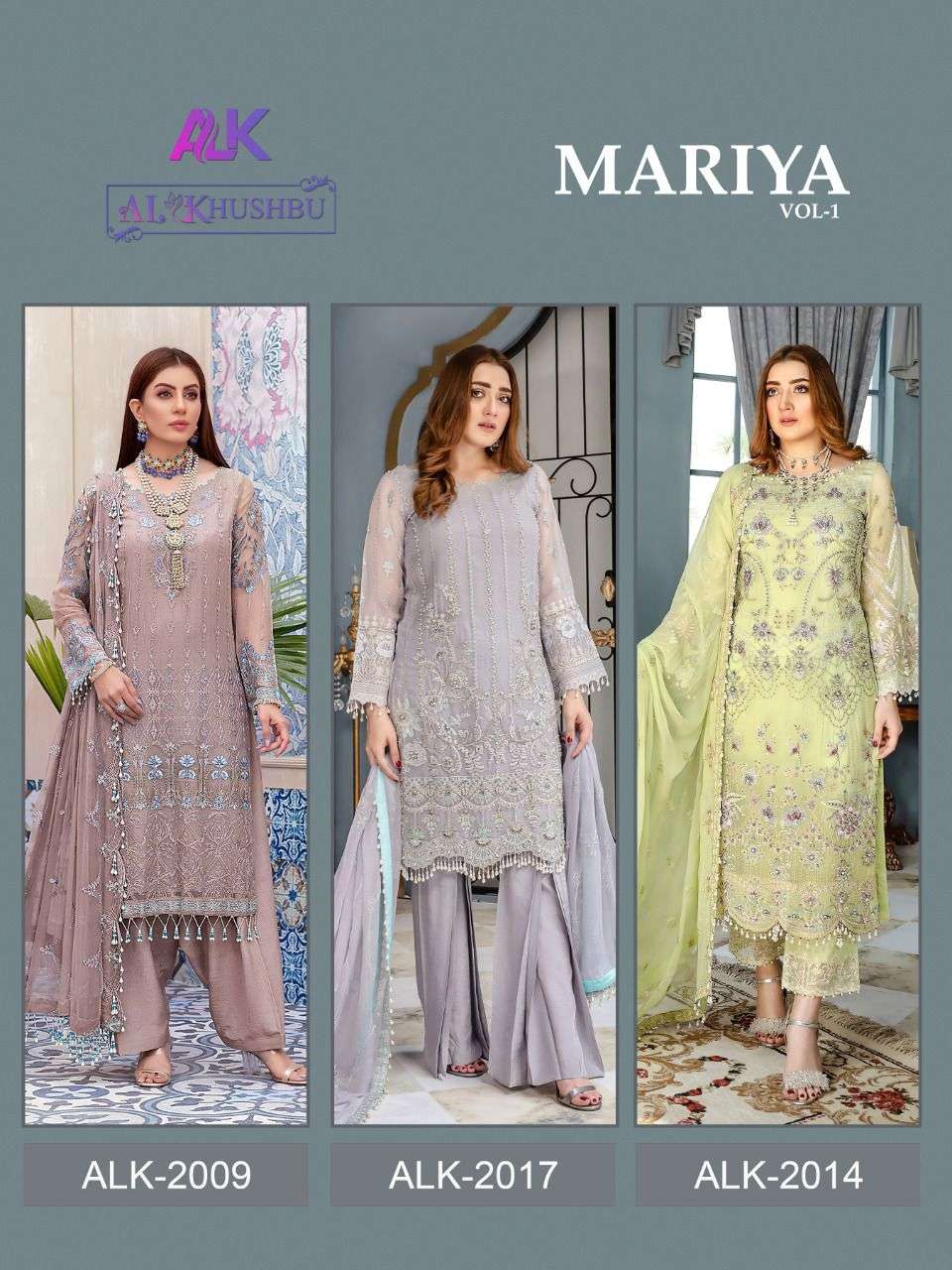 al khushbu mariya vol 1 pakistani salwar kameez collection wholesale price