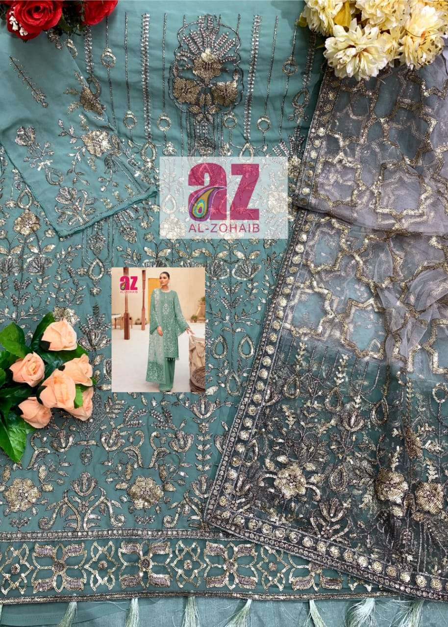 al zohiab design no 4545 colour edition pakistani georgette party wear collection online shopping surat 