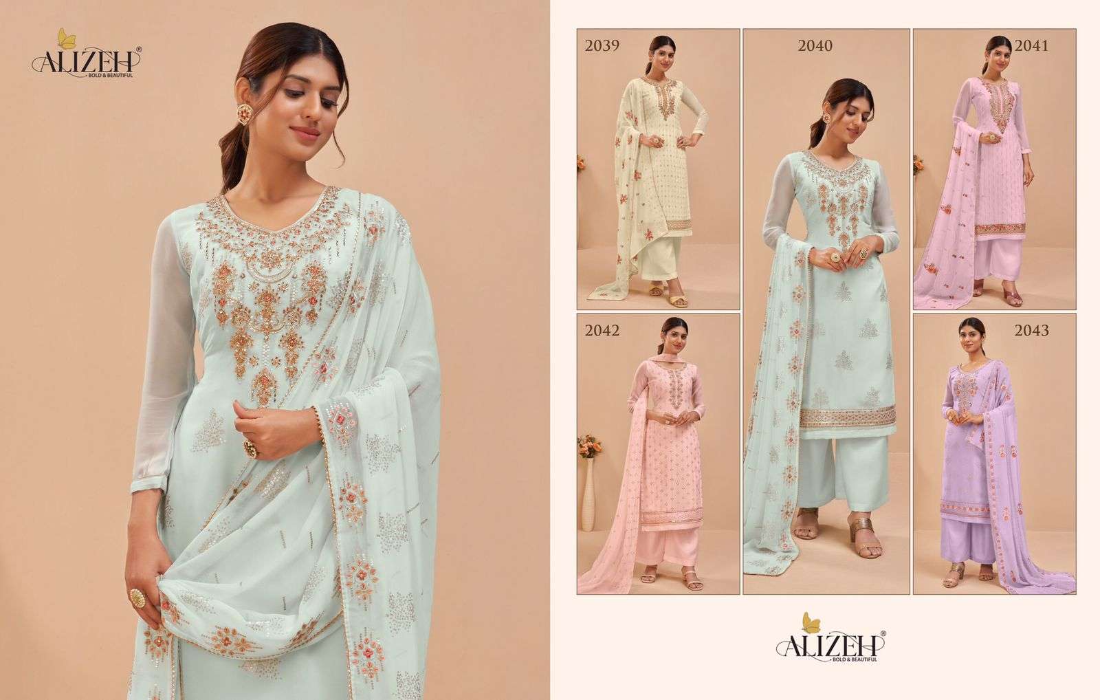 alizeh murad vol 6 2039-2043 fancy party wear salwar kameez wholesale price