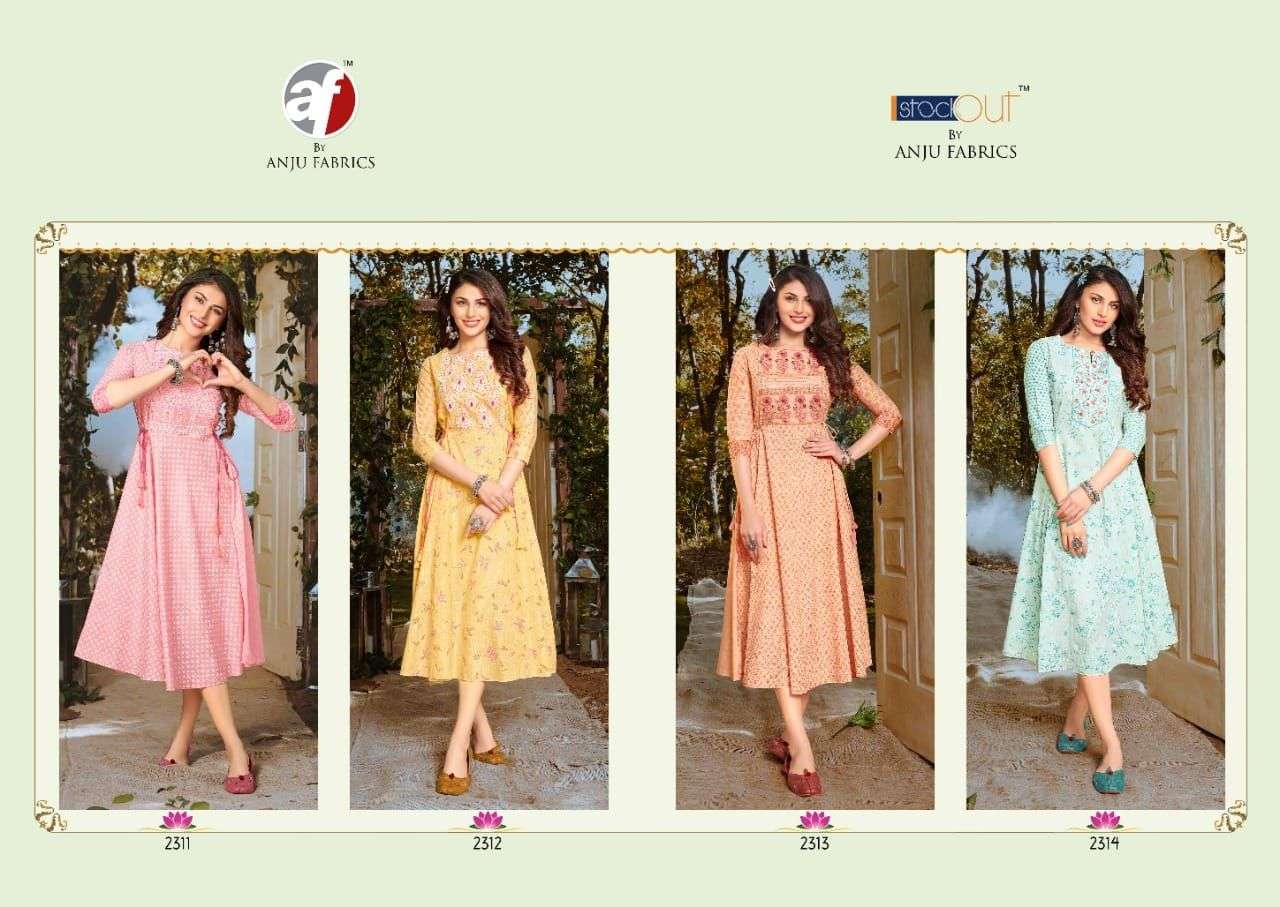 anju fabrics attitude kurtis catalogue wholesale price surat