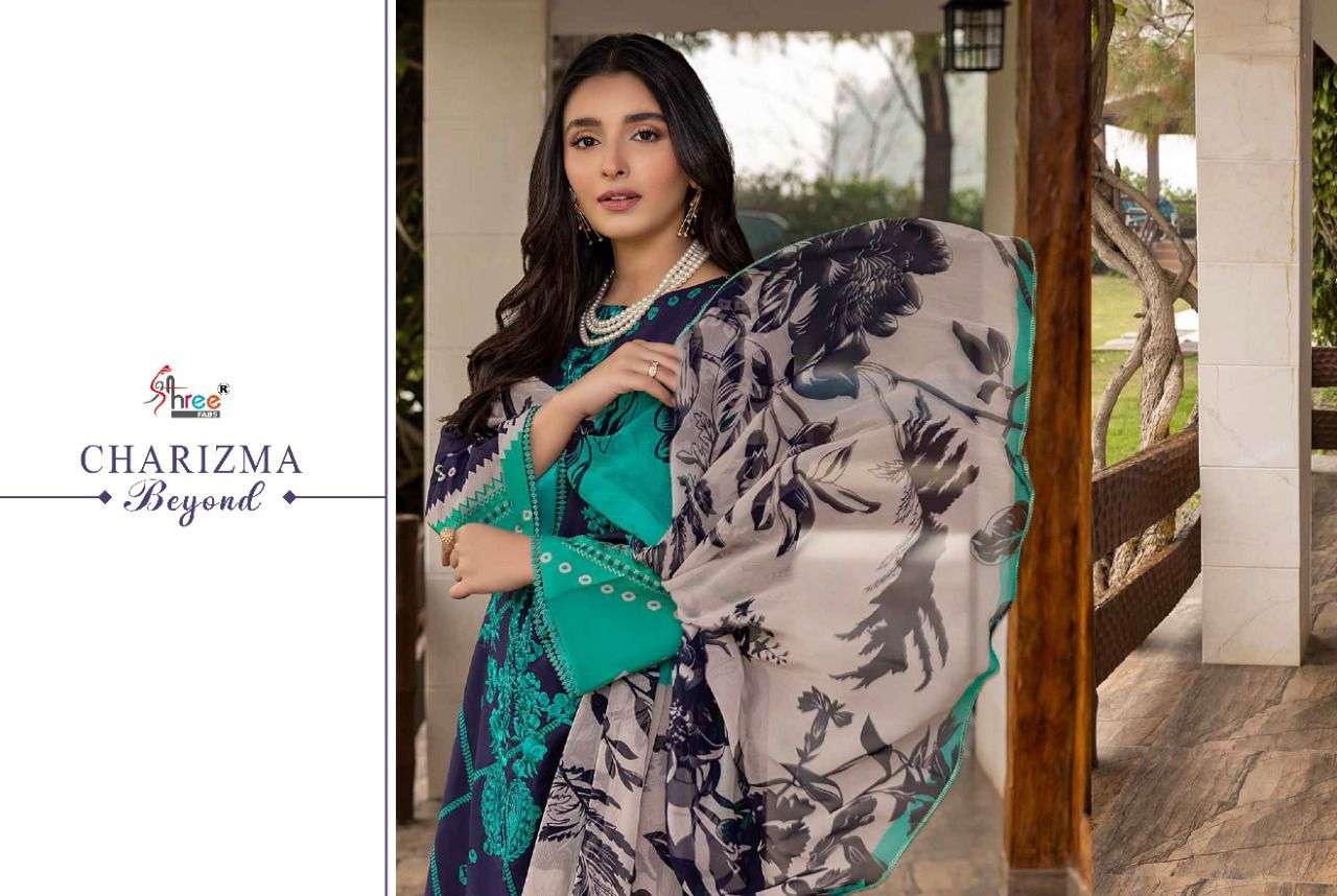 charizma beyond by shree fabs cotton dupatta pakistani dress material collection surat