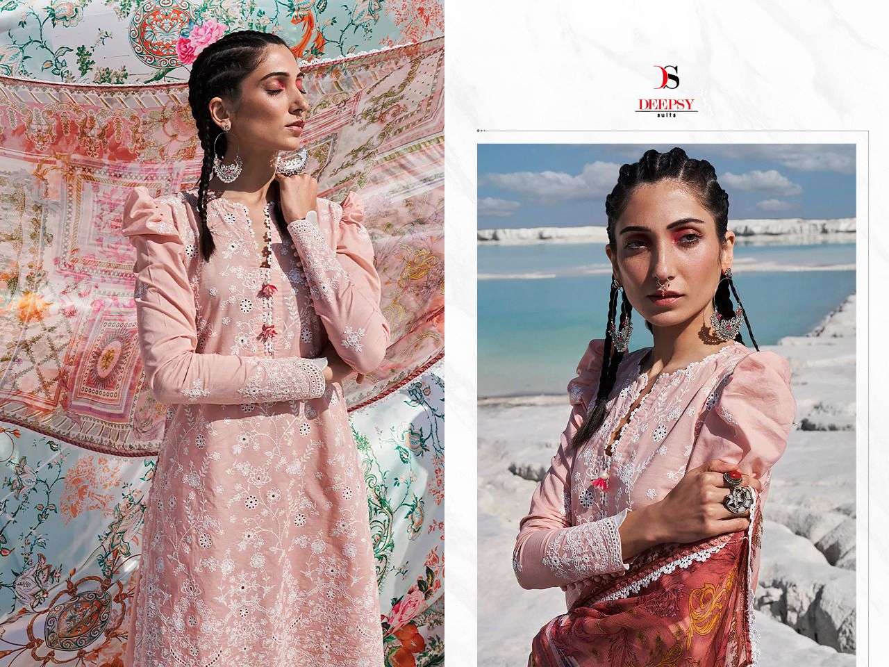 chikankari 22 by deepsy suits cotton dupatta fancy salwar suits collection wholesale price
