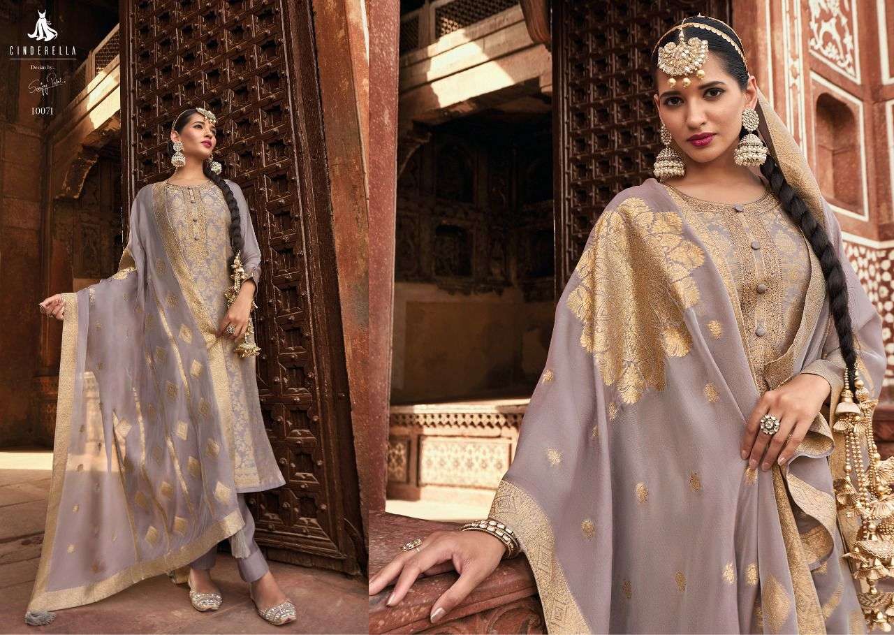 cinderella by golden weave banarsi silk indian designer salwar kameez online wholesaler at surat 