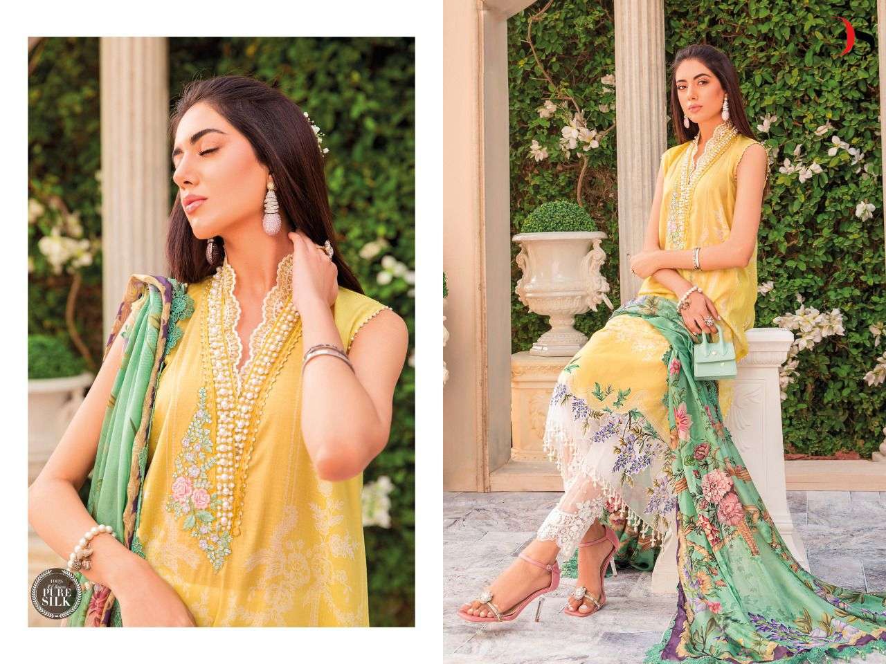 deepsy suits by maria b mprint remix cotton dupatta salwar kameez online supplier wholesaler surat 