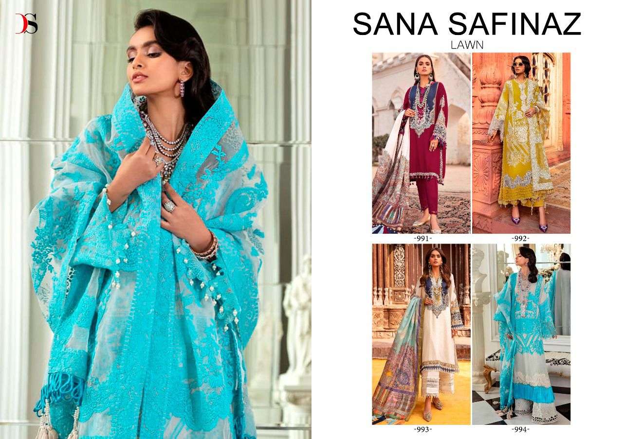 deepsy suits by sana safinaz lawn cotton designer pakistani collection wholesale dealer surat