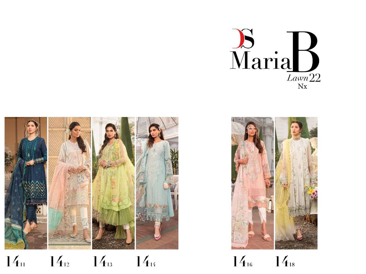deepsy suits maria b lawn 22 nx chiffon duaptta pakistani collection online shopping surat