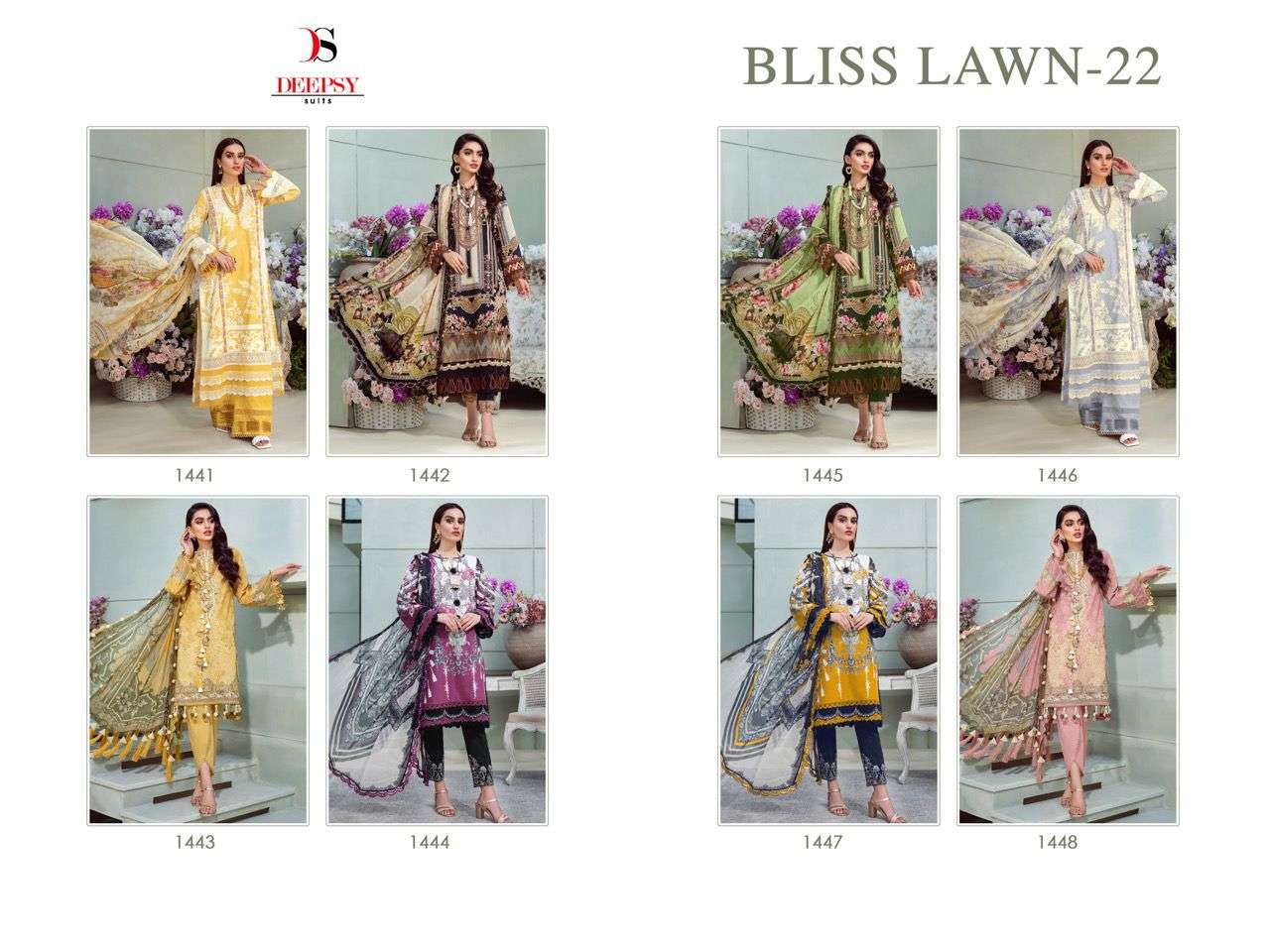 deepsy suits presents bliss lawn vol 22 catalogue wholesale price surat