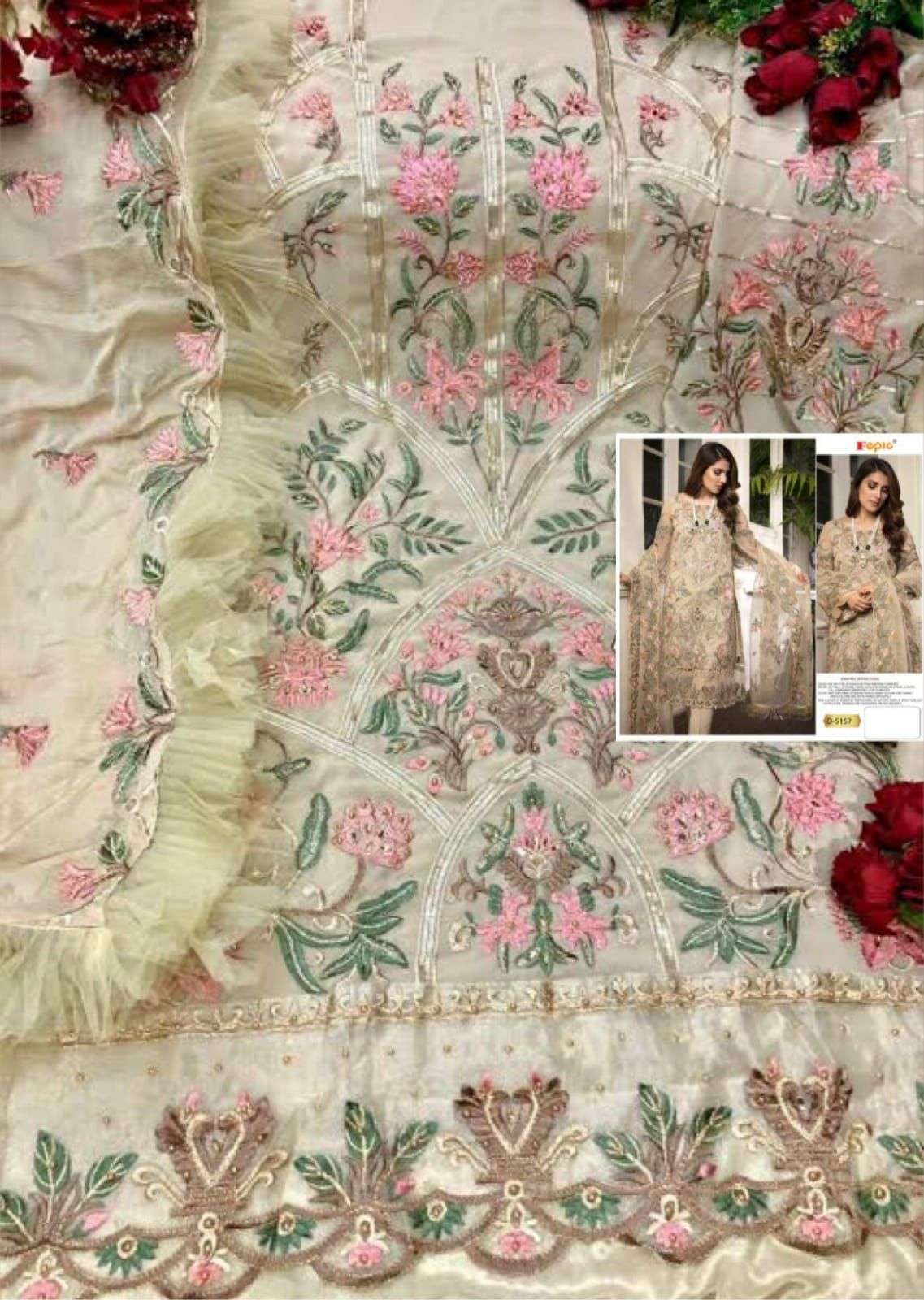 fepic 5157 colours designer pakistani dress material collection surat