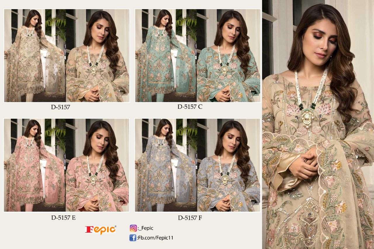 fepic 5157 colours designer pakistani dress material collection surat