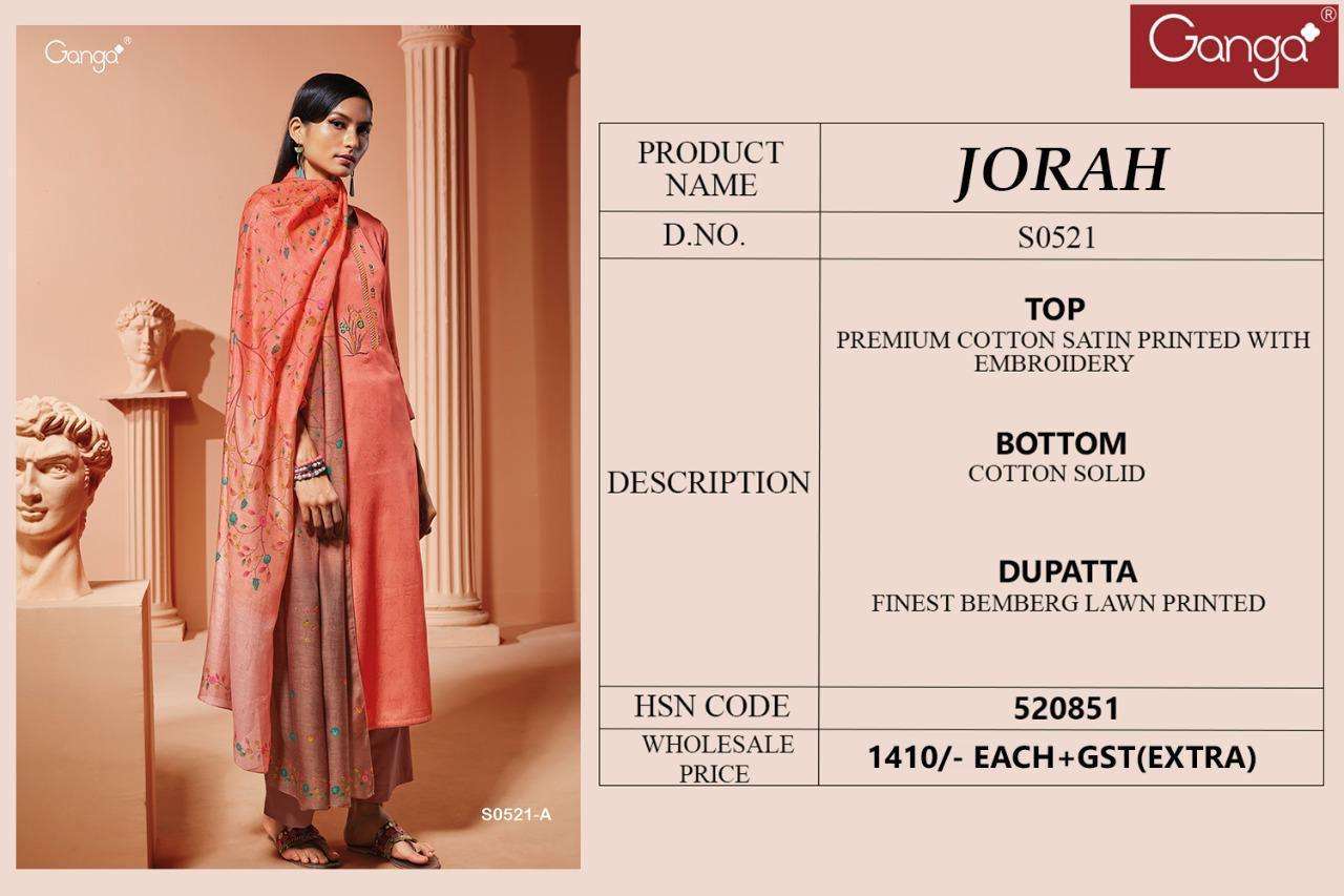 ganga jorah 521 premium cotton salwar kameez wholesale price surat