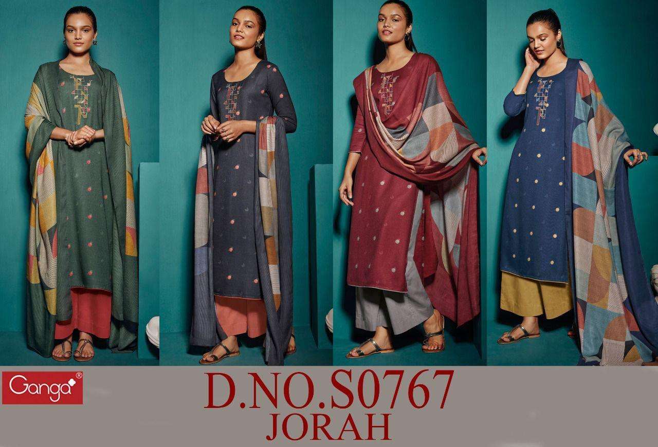 ganga jorah 767 premium cotton designer dress material collection wholesale price