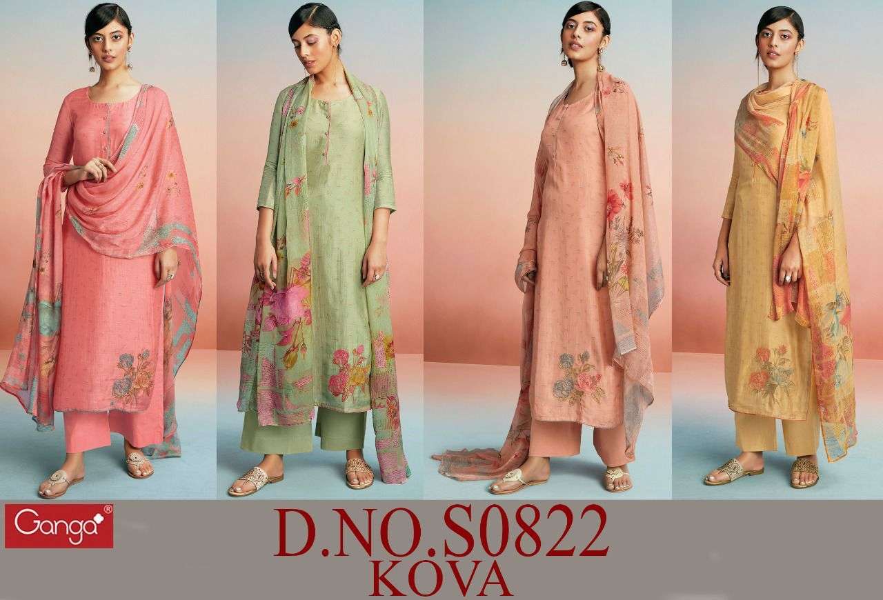 ganga kova designer cotton suits online shopping surat 