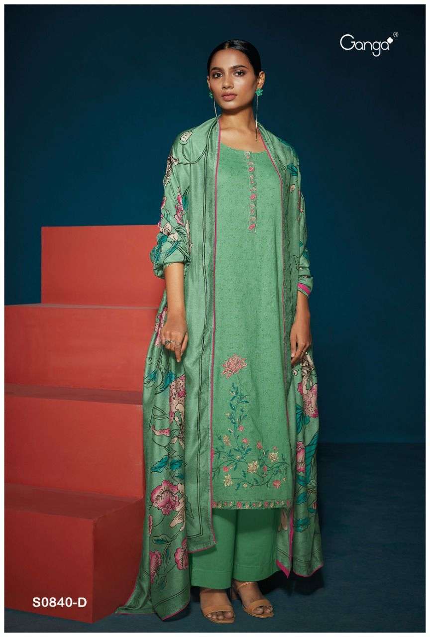 ganga runa 840 designer look punjabi dress material catalogue online surat