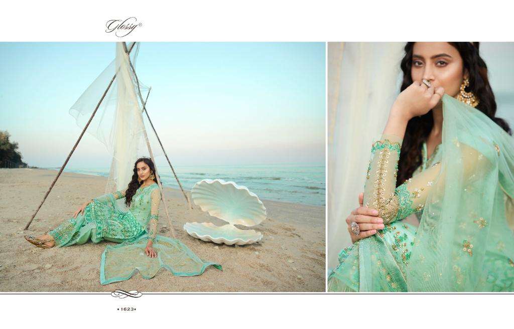 glossy qiana 1620-1627 series designer festival wear salwar kameez surat