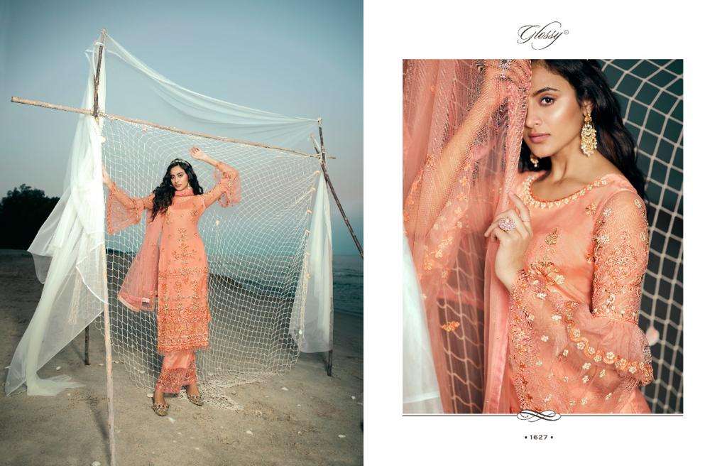glossy qiana 1620-1627 series designer festival wear salwar kameez surat
