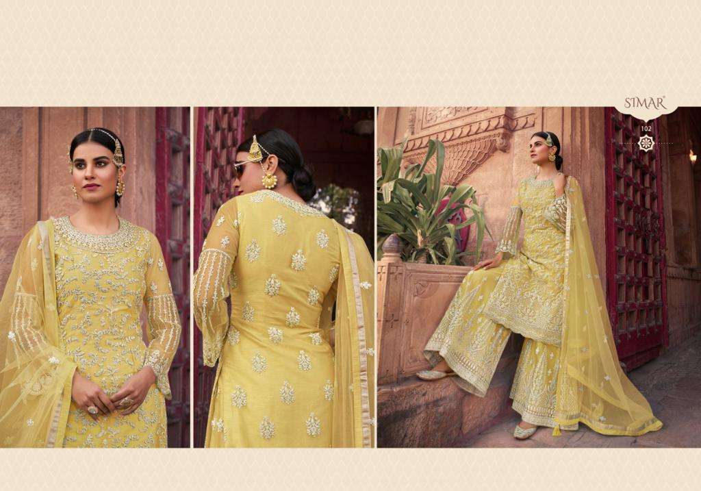 glossy shaad 99-103 fancy party wear salwar kameez pratham exports surat