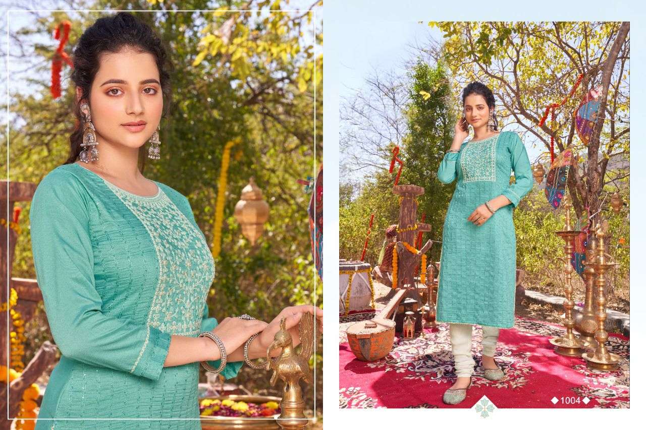 hariyali alexa viscose silk party wear kurti collection online shopping surat 