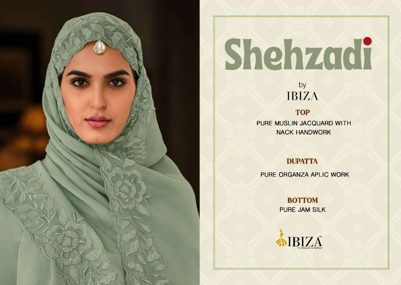 ibiza by shehzadi pure muslin jequard prty wear salwar kameez online seller surat 
