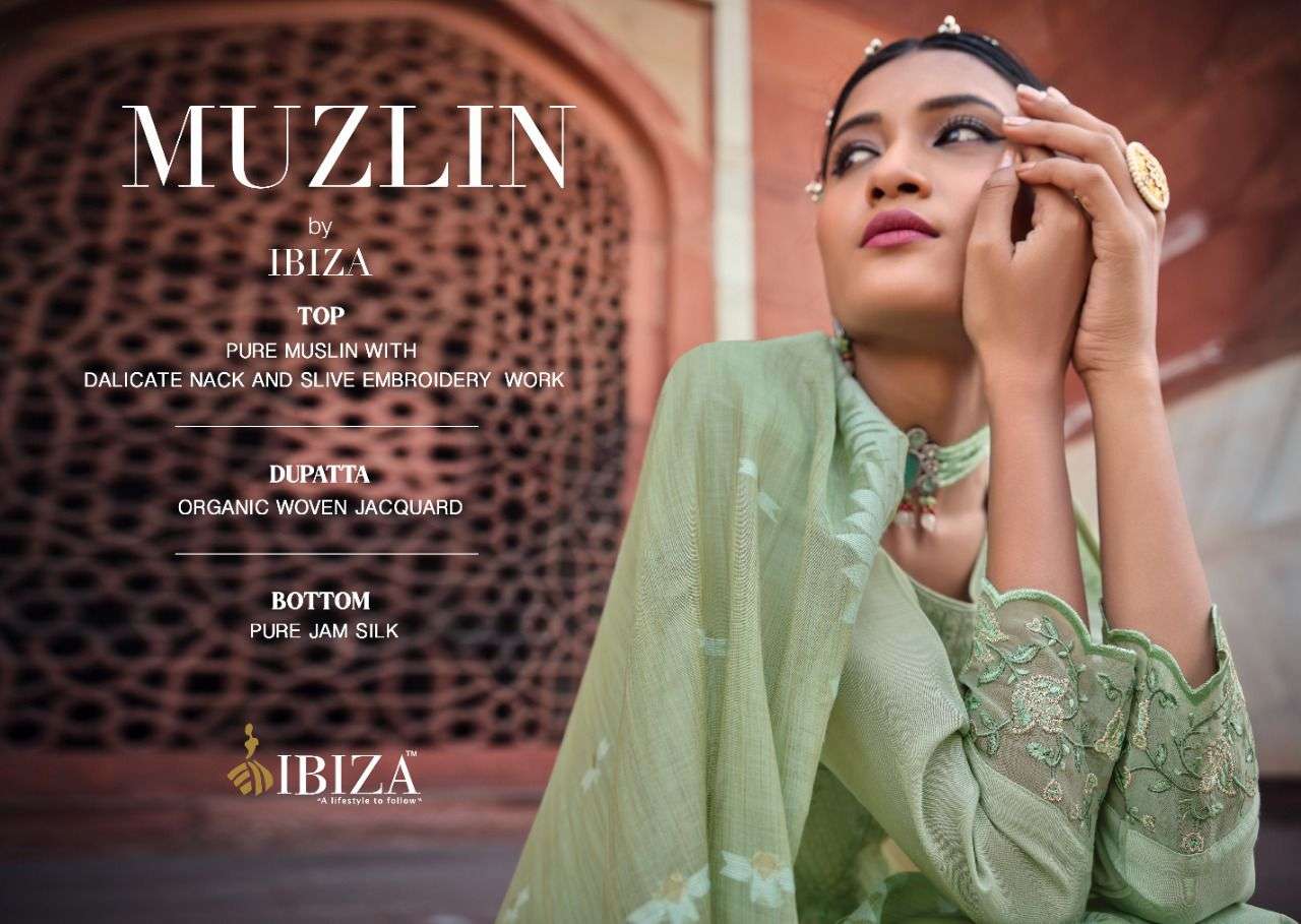 ibiza muzlin party wear look decent salwar kameez from surat