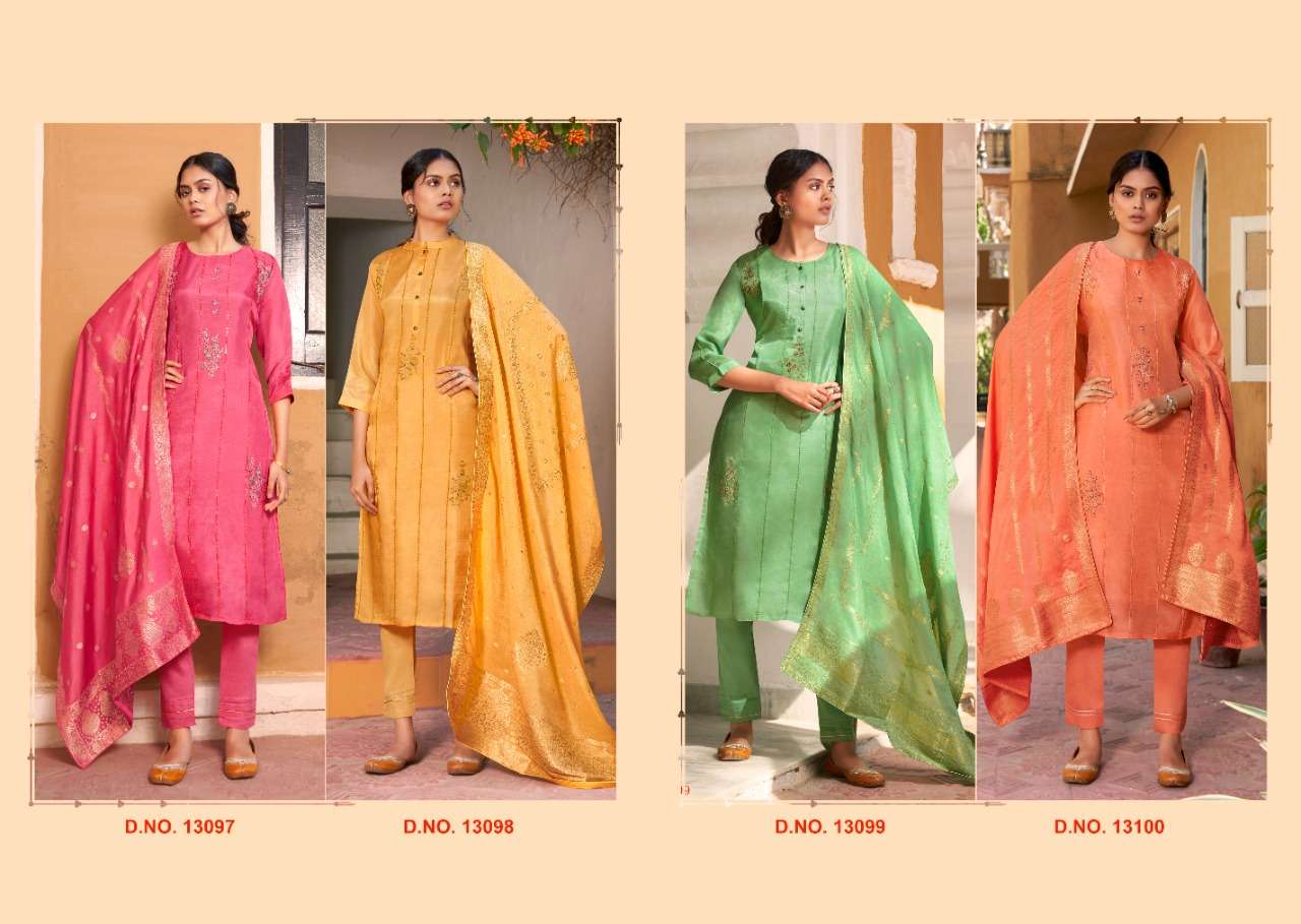 kalaroop by nazakat stich silk upada silk salwar kameez online shopping  wholesaler surat  