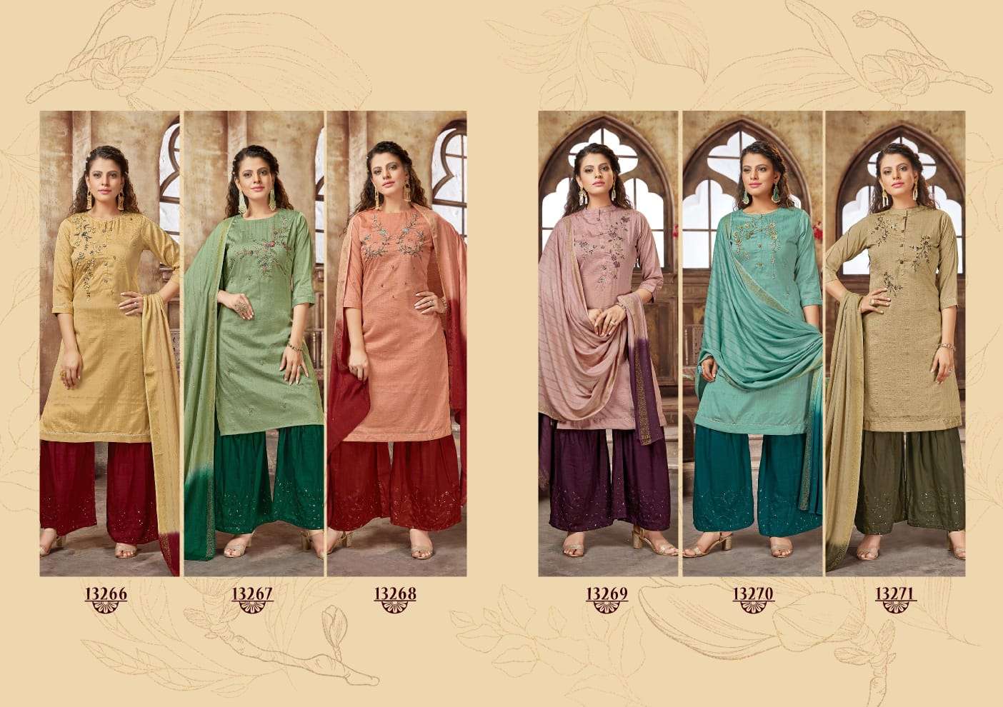 kalaroop by shilpi series 13266 - 13271 designer ready made salwar kameez wholesaler online shopping surat 