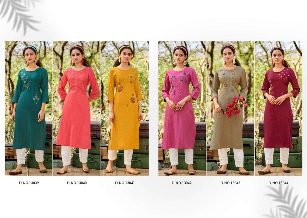 kalaroop mentos rayon long reguler wear kurtis collection wholesale price