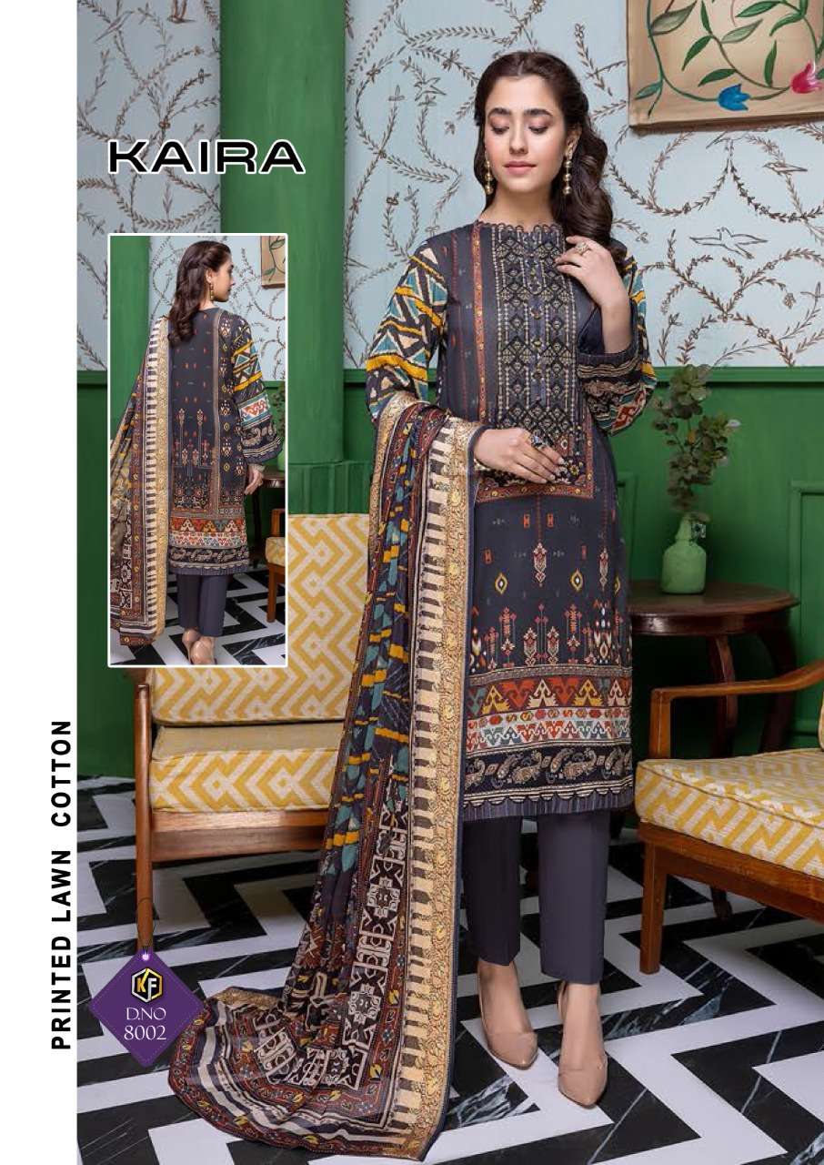 keval fab kaira vol 8 karachi printed lawn cotton salwar kameez wholesaler surat dealer 