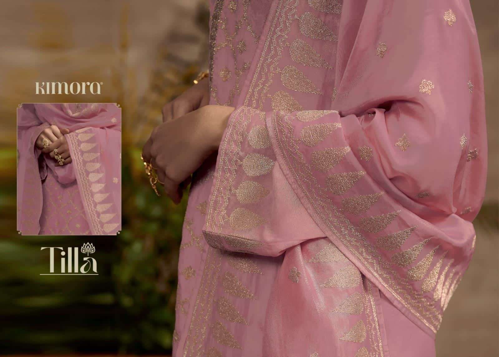 kimora by tilla organga fabric with embroidered salwar kameez online wholesaler surat market 