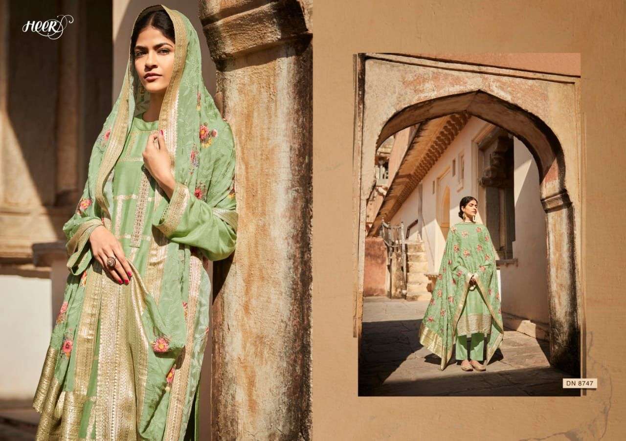 kimora heer ulfat series 8741 - 8748 designer cotton silk salwar kameez online shopping surat 