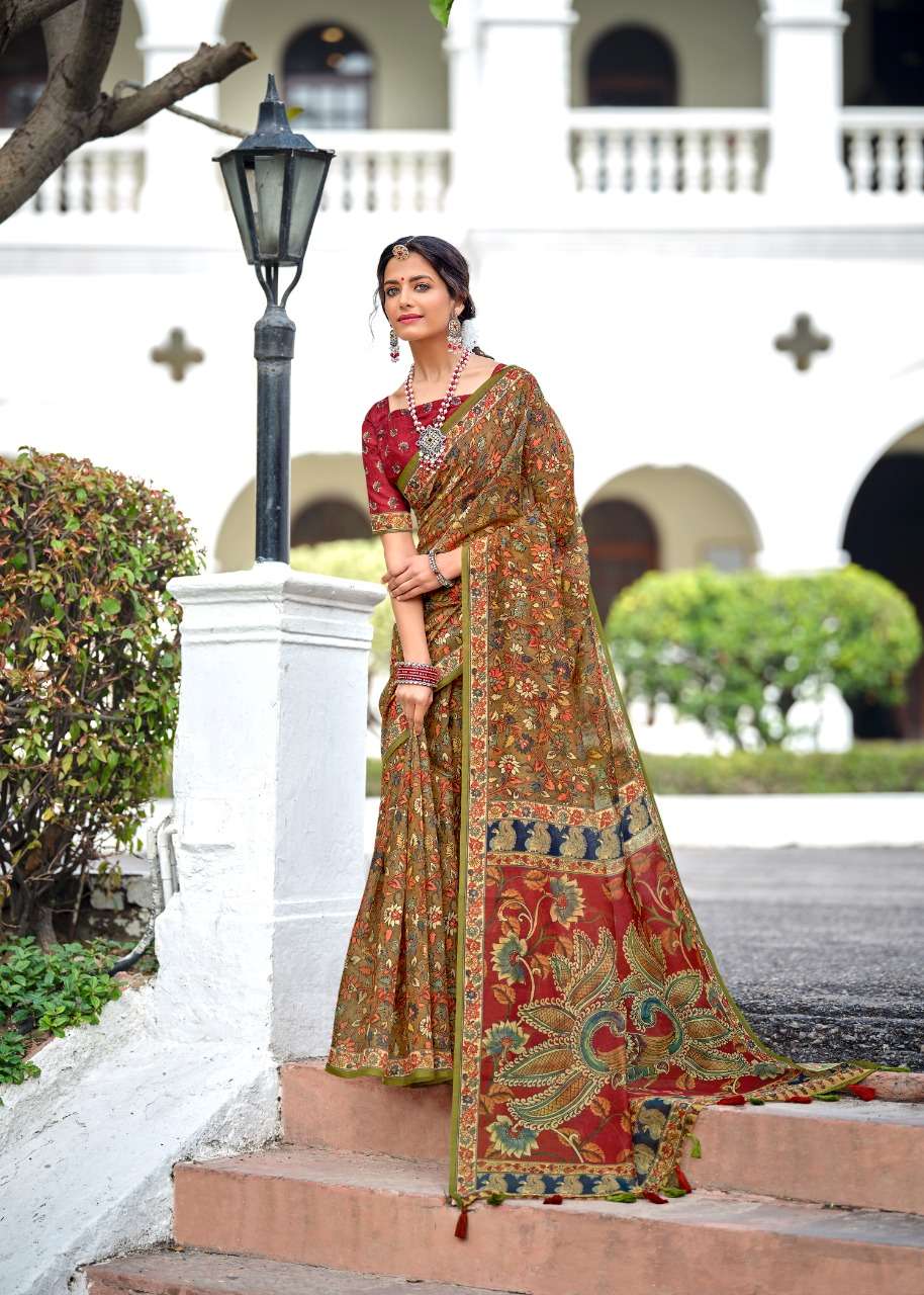 lt fashion madhubani designer sarees catalogue surat