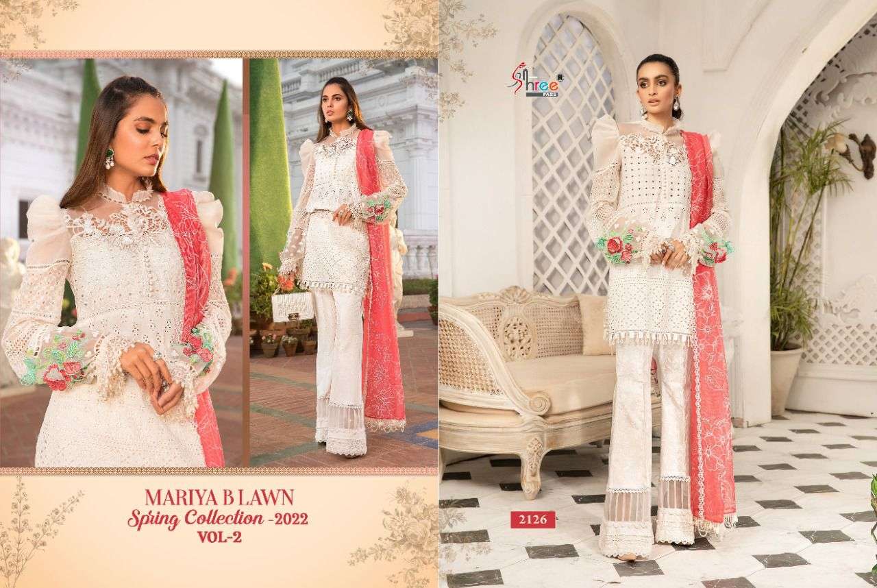 mariya b lawn spring collection 2022 vol 2 by shree fabs cotton dupatta salwar kameez surat