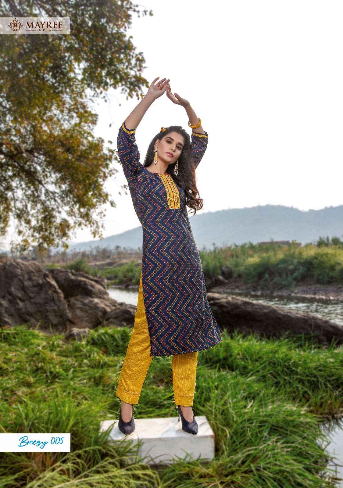 mayree india breezy rayon stylish kurtis catalogue wholesale price surat
