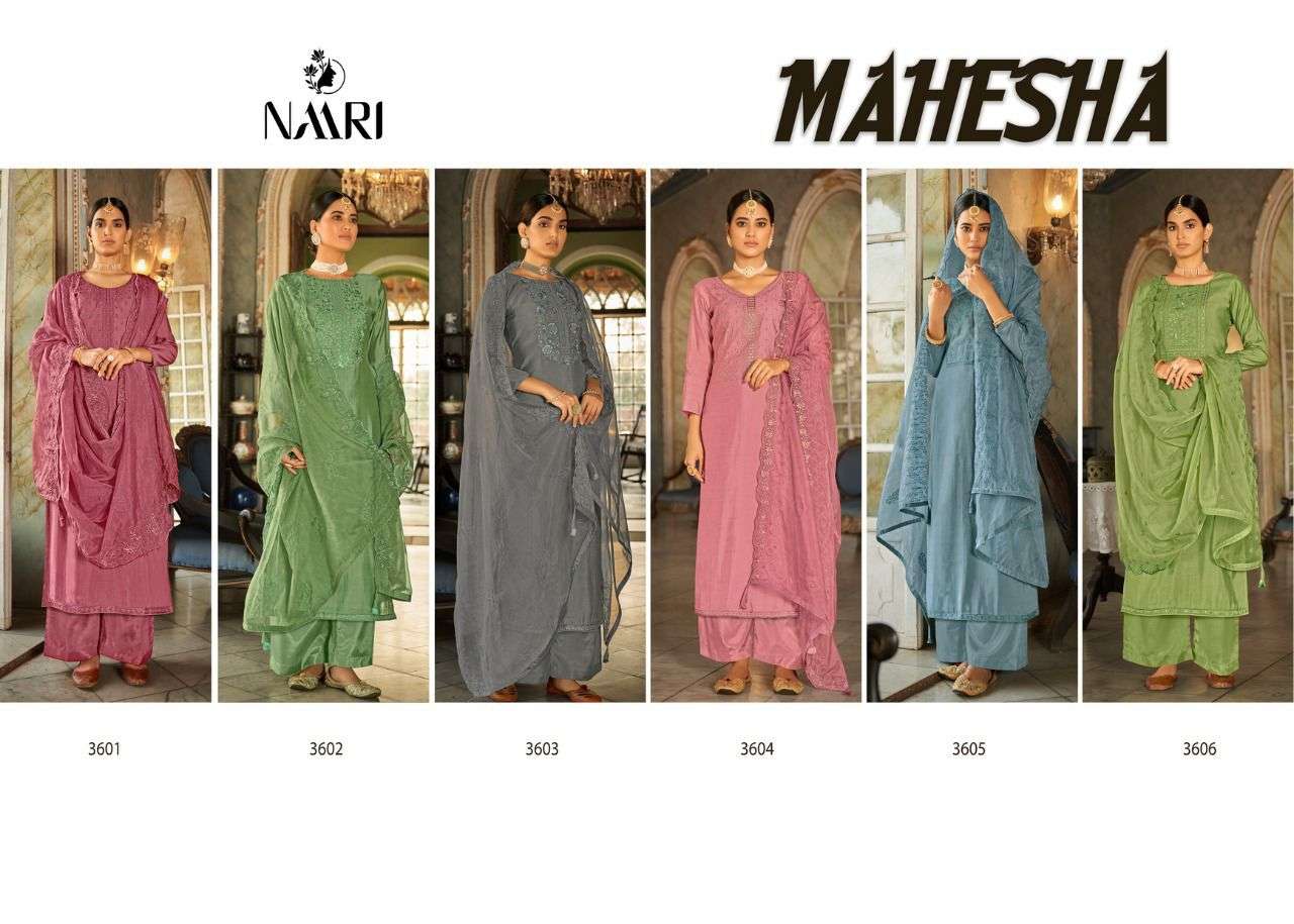 naari mahesha 3601-3606 series trendy salwar kameez shop online pratham exports