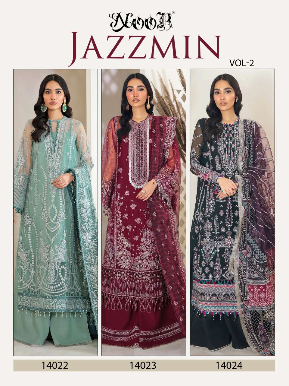 noor jazzmin vol 2 pakistani salwar kameex online wholesale price surat