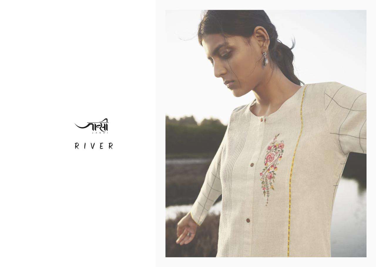 omtex jansi by river handloom cotton summer sepical kurti  plazzo set online wholesaler surat 