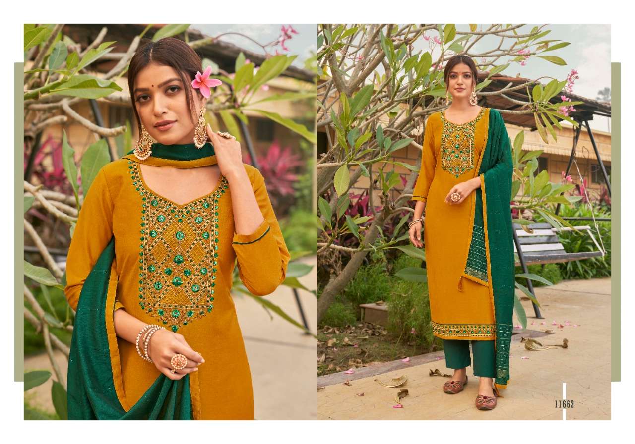 panch ratan by ruhani parmpara silk designer salwar kameez online dealer at surat 