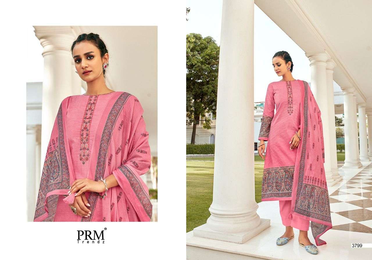 prm trendz by haniya vol 2 series 3791 - 3800 designer lawn cotton salwar kameez online seller surat 