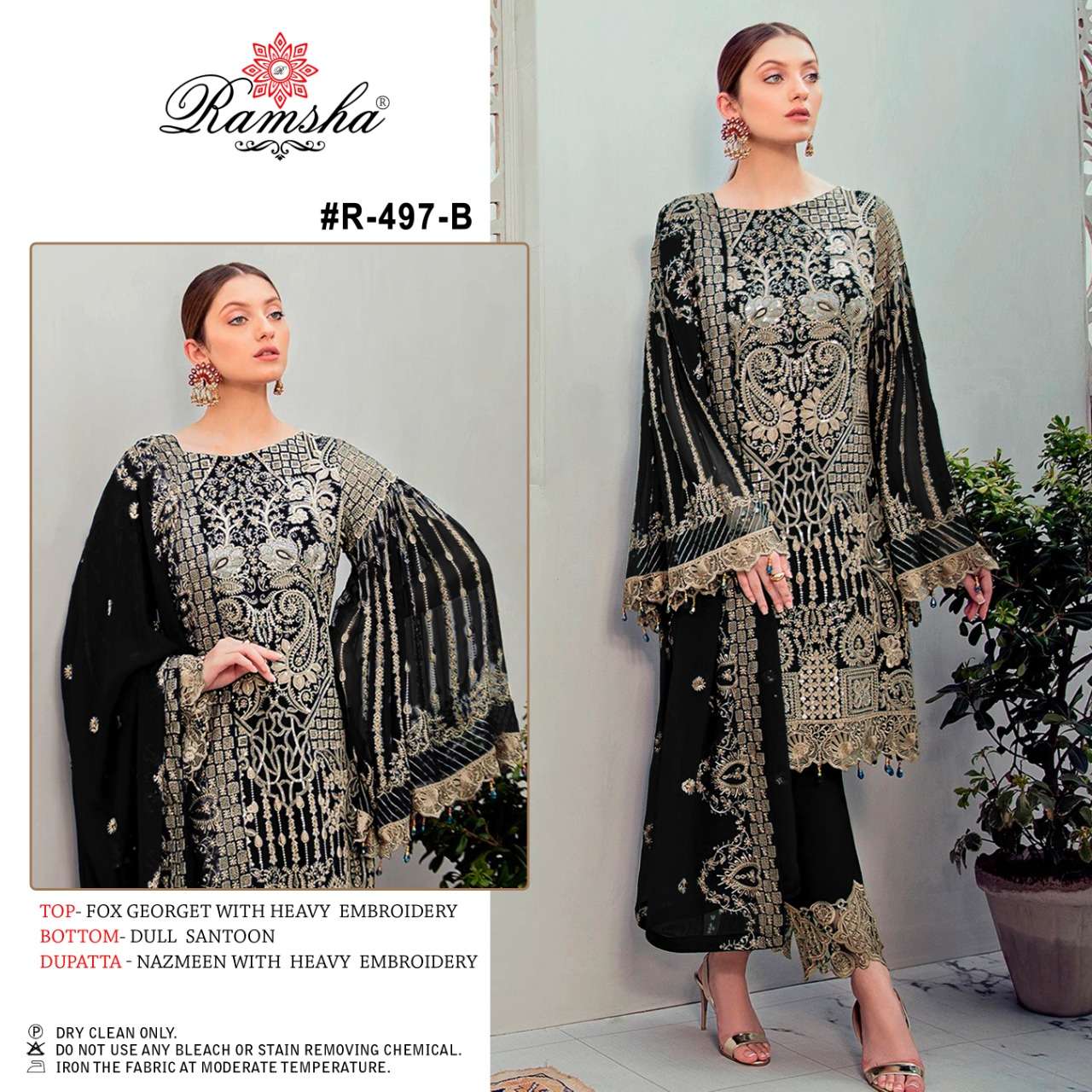 ramsha 497 nx pakistani look fancy salwar kameez surat online market