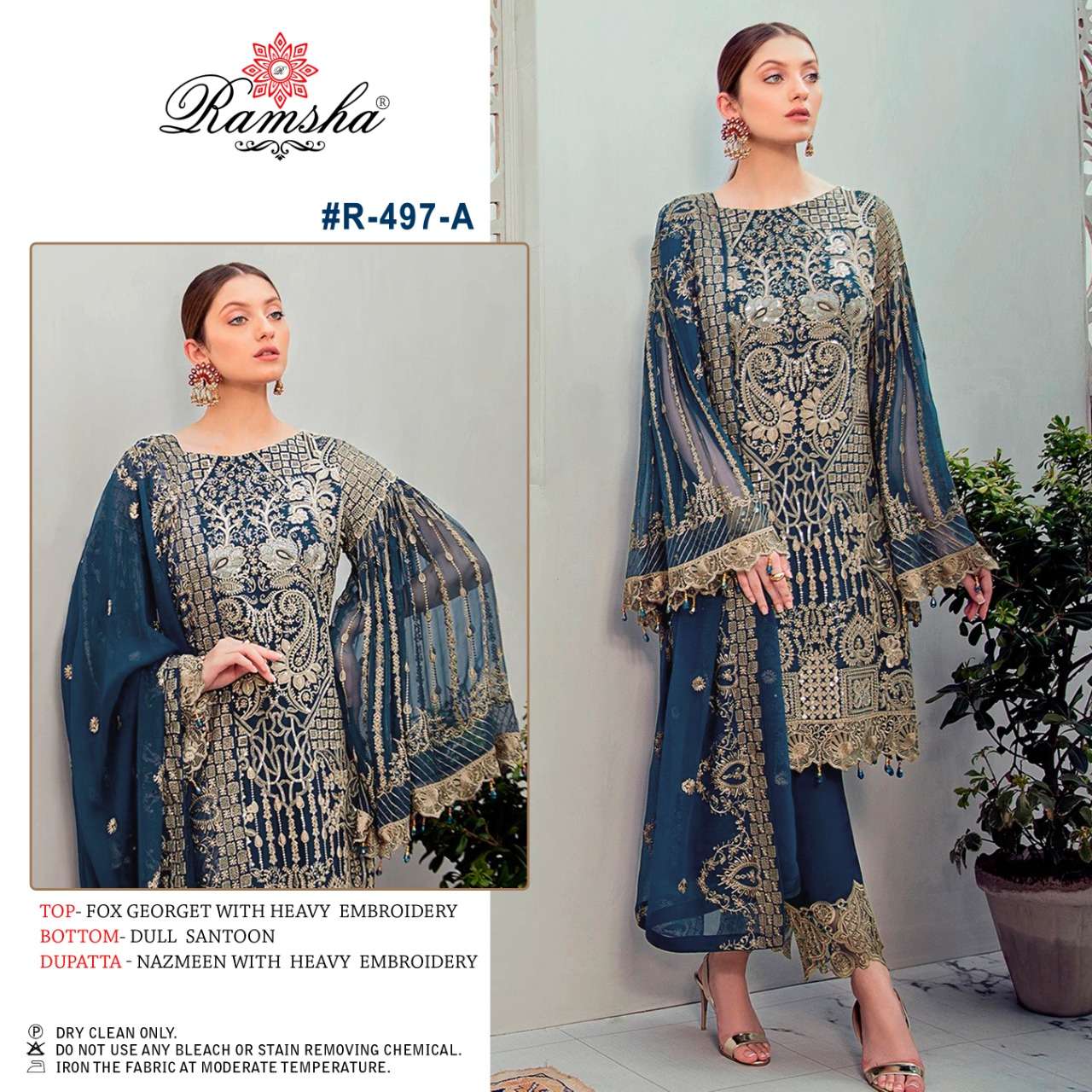 ramsha 497 nx pakistani look fancy salwar kameez surat online market