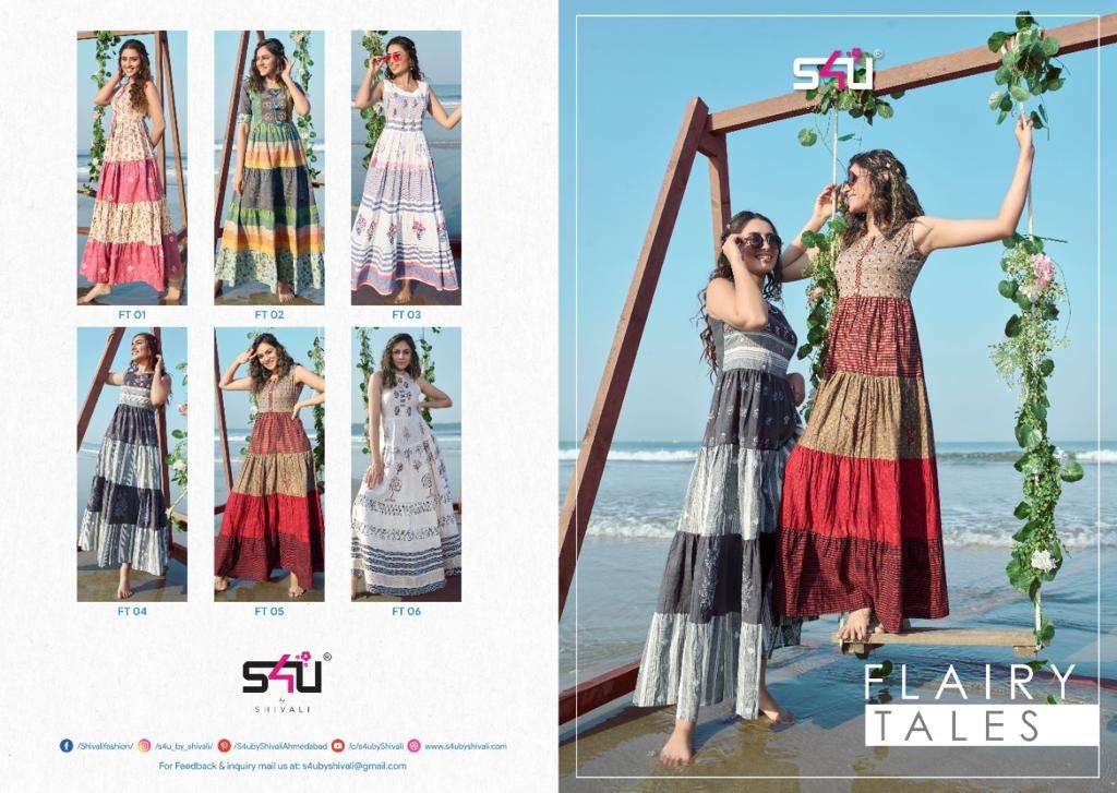 s4u flairy tales kurtis catalogue wholesale from pratham fashion surat