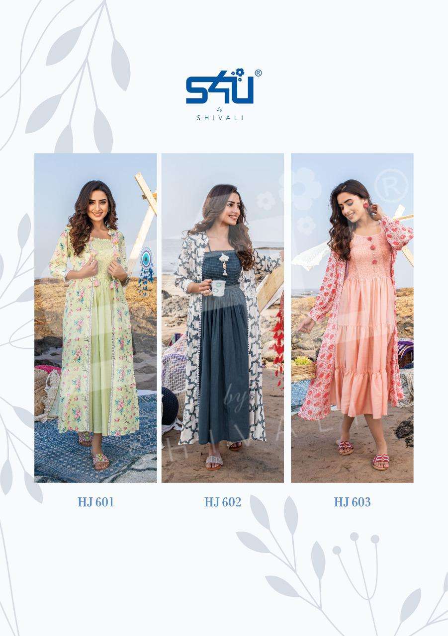 s4u hello jackets vol 6 designer wear kurtis with jackets collection wholesale price india