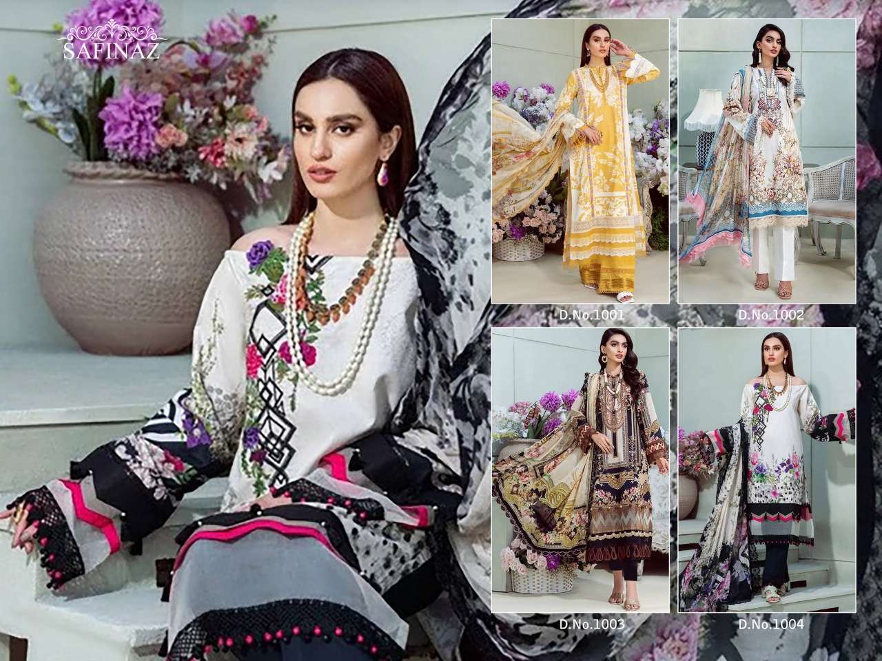 safinaz by firdous vol 6 pakistani pure lawn cotton dupatta salwar kameez wholesaler surat 