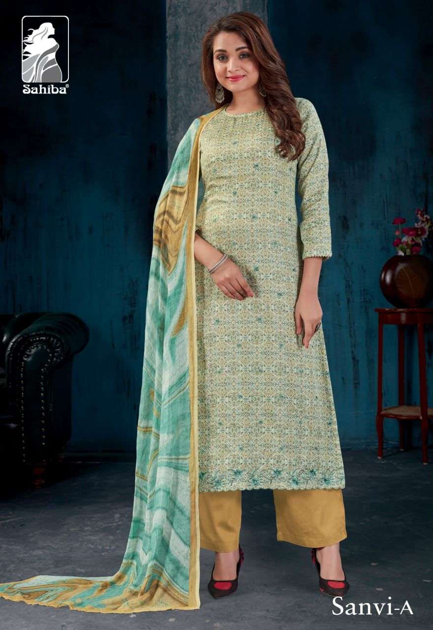 sahiba sanvi designer dress material collection wholesale price 