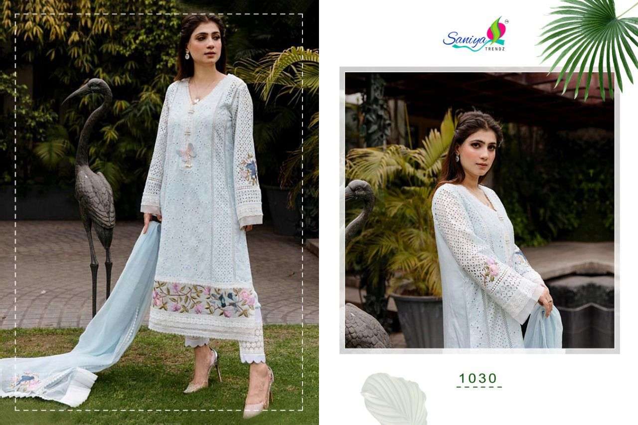 saniya trendz zarqash lawn collection salwar kameez catalogue surat