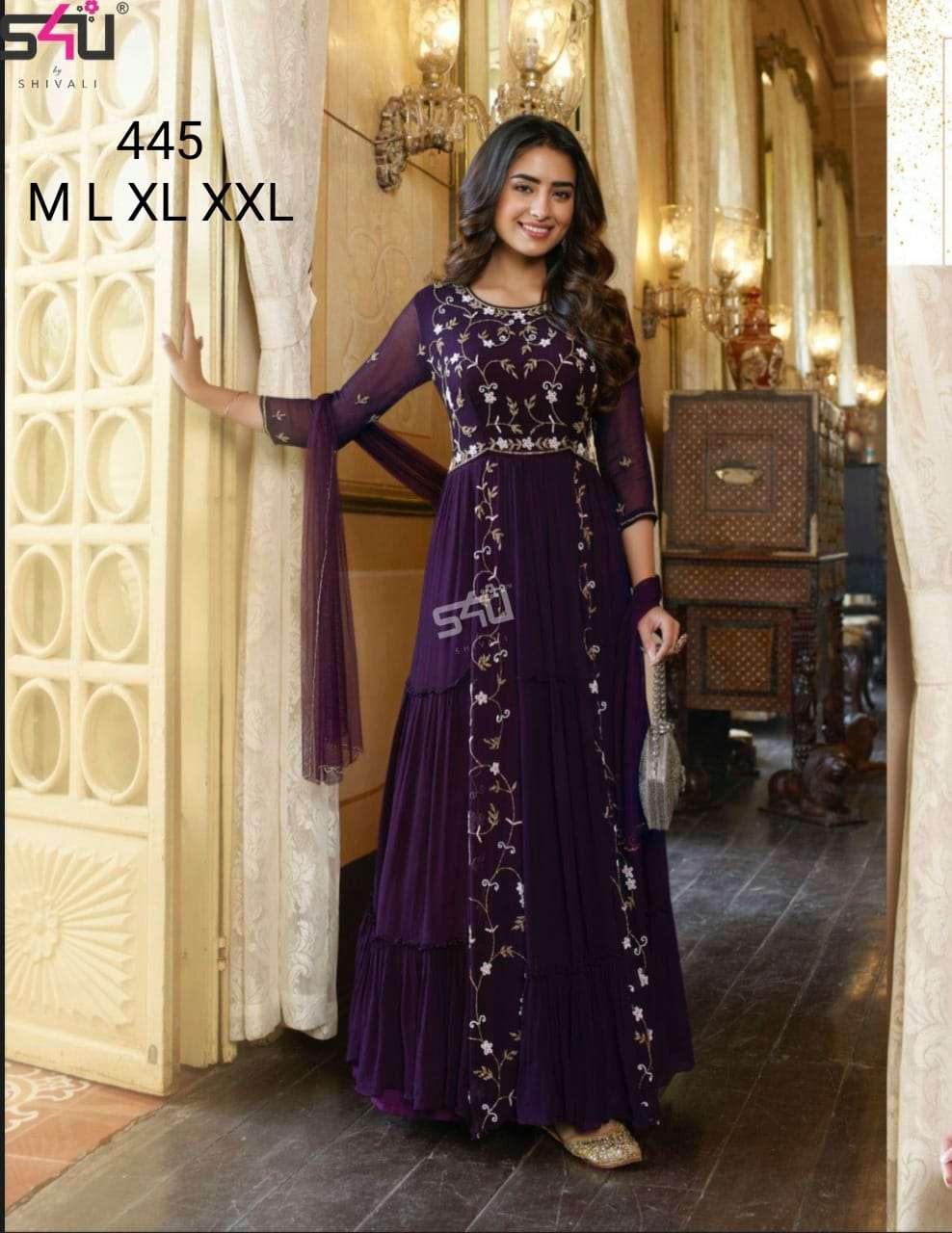 shivali s4u design no 445 designer party wear kurti collection wholesale seller surat 