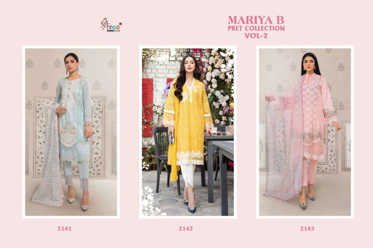 shree fabs mariya b pret collection vol 2 pakistani catalogue surat