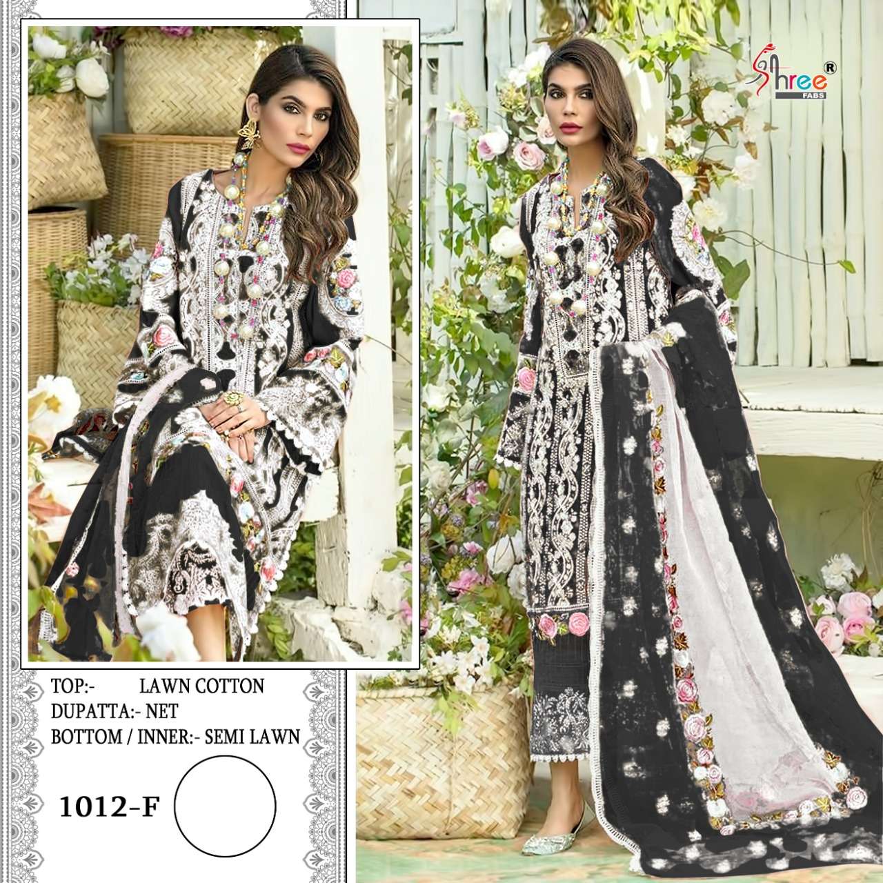 shree fabs series s 1012 pakistnai lawn cotton salwar kameez online seller surat 