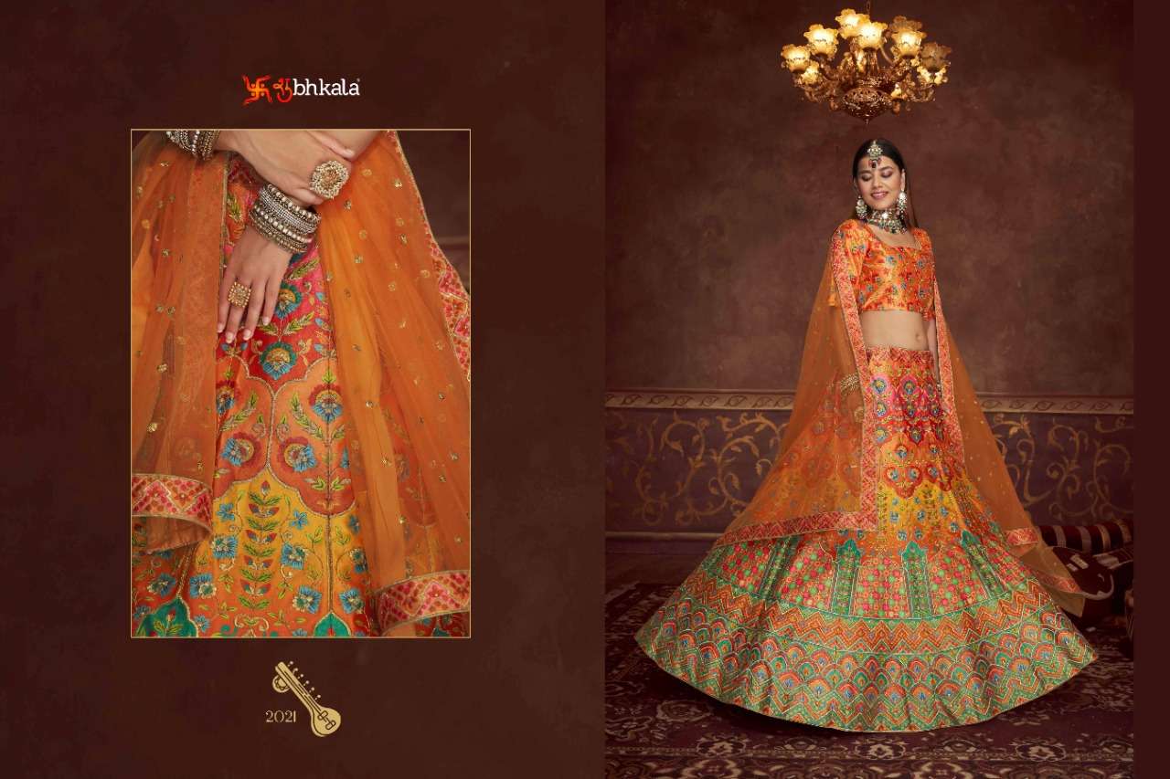 shubhkala veena vol 1 designer wedding bridal lehenga online wholesaler surat 