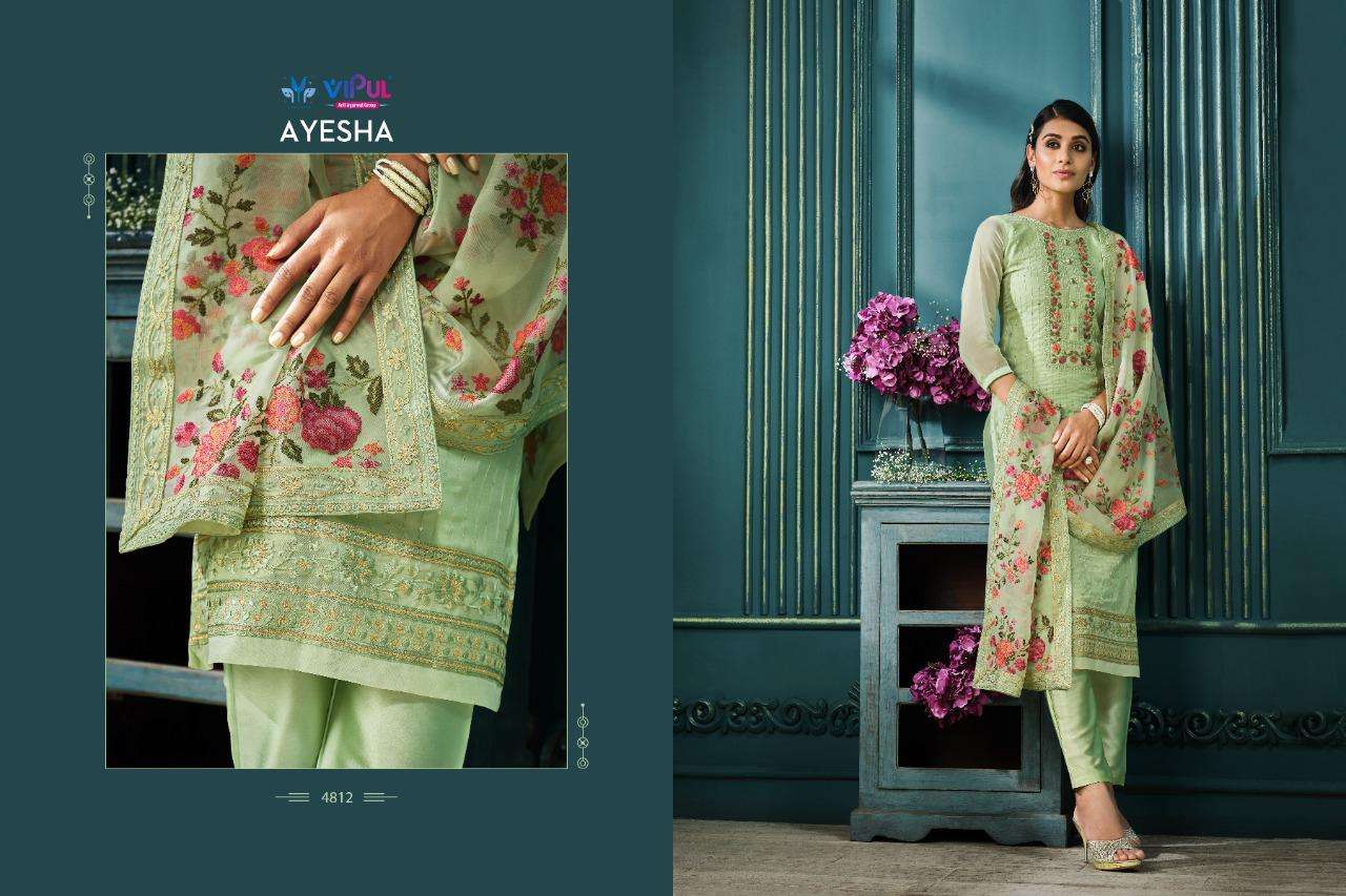 vipul fashion ayesha 4811-4816 straight designer festival look salwar kameez collection wholesale price 